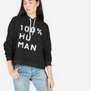 Everlane The 100% Human French Terry Hoodie Black/M